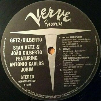 Disco de vinilo Stan Getz & Joao Gilberto - Getz/Gilberto (LP) - 3