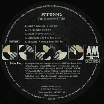 Vinyylilevy Sting - Ten Summoner's Tales (LP) - 4