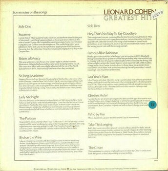 Disque vinyle Leonard Cohen Greatest Hits (LP) - 2