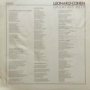 Disque vinyle Leonard Cohen Greatest Hits (LP) - 8