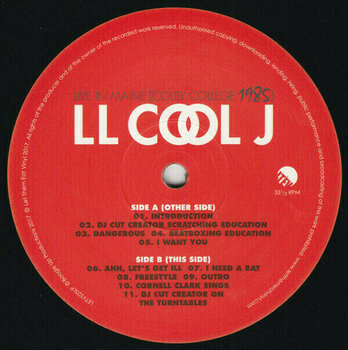 LP deska LL Cool J - Live In Maine - Colby College 1985 (LP) - 3