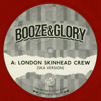 LP deska Booze & Glory - London Skinhead Crew (Red Coloured) (7" Vinyl) - 3
