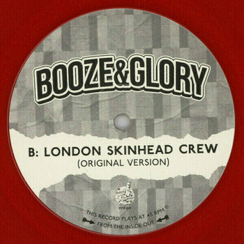 Vinyl Record Booze & Glory - London Skinhead Crew (Red Coloured) (7" Vinyl) - 4