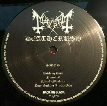 Vinyl Record Mayhem - Deathcrush (LP) - 3