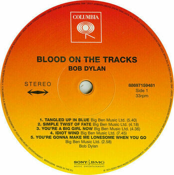 Vinyl Record Bob Dylan Blood On the Tracks (LP) - 3