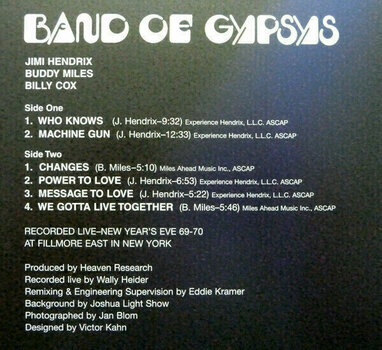 Hanglemez Jimi Hendrix Band of Gypsys (LP) - 17