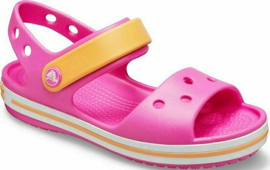 Obuv na loď Crocs Kids' Crocband Sandal Electric Pink/Cantaloupe 27-28 - 2