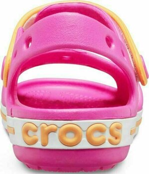 Kids Sailing Shoes Crocs Kids' Crocband Sandal Electric Pink/Cantaloupe 27-28 - 4