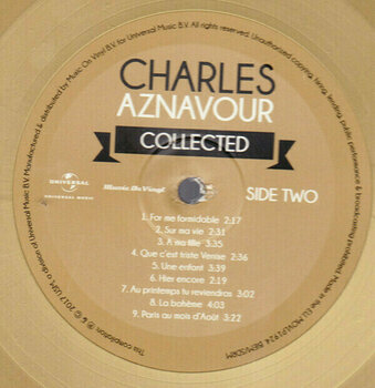 Disque vinyle Charles Aznavour - Collected (3 Gold Coloured Vinyl) (Gatefold Sleeve) (LP) - 4
