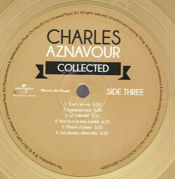 Disco de vinilo Charles Aznavour - Collected (3 Gold Coloured Vinyl) (Gatefold Sleeve) (LP) - 5