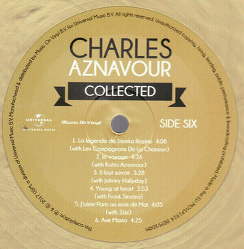 LP ploča Charles Aznavour - Collected (3 Gold Coloured Vinyl) (Gatefold Sleeve) (LP) - 8