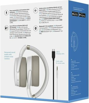Trådløse on-ear hovedtelefoner Sennheiser HD 450BT hvid - 6