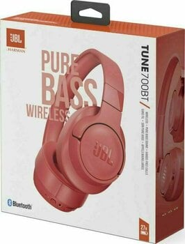 Trådløse on-ear hovedtelefoner JBL Tune 700BT Red - 2