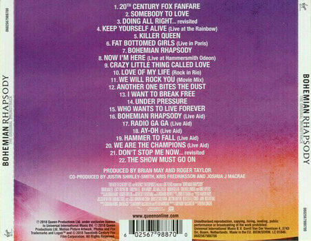 CD диск Queen - Bohemian Rhapsody (OST) (CD) - 9