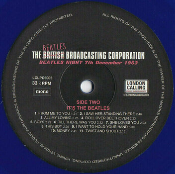 Vinyl Record The Beatles - Beatles Night 7th December 1963 (Vinyl LP) - 3