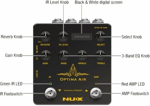 Pedal de efectos de guitarra Nux Optima Air - 10