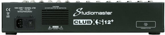 Maišymo pultas Studiomaster Club XS12+ - 2