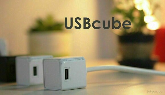 Virtajohto PowerCube USBcube Extended USB A+C Musta 1,5 m - 3