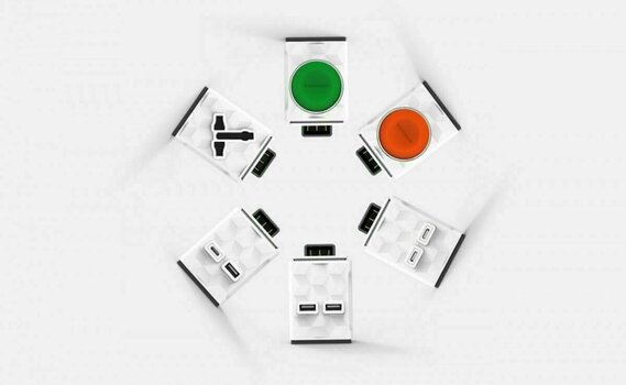Voedingskabel PowerCube PowerStrip Modular Switch 1,5m cable + USB modul Wit 1,5 m - 4