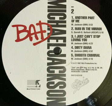 Vinyl Record Michael Jackson Bad (LP) - 5