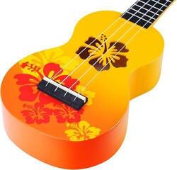 Soprano Ukulele Mahalo Hibiscus Hibiscus Orange Burst Soprano Ukulele - 4