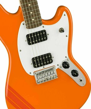 E-Gitarre Fender Squier FSR Bullet Competition Mustang HH IL Competition Orange with Fiesta Red Stripes - 3