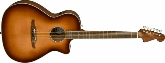 Jumbo elektro-akoestische gitaar Fender Newporter Classic Aged Cognac Burst - 3