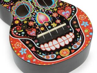 Soprano Ukulele Mahalo MA1SK BK Skull Black Soprano Ukulele - 3