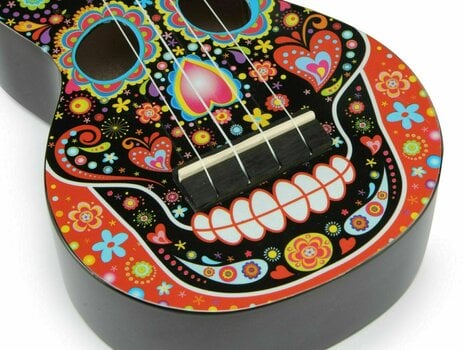 Szoprán ukulele Mahalo MA1SK BK Szoprán ukulele Skull Black - 4