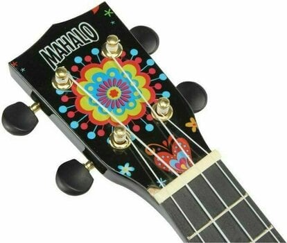 Soprano ukulele Mahalo MA1SK BK Soprano ukulele Skull Black - 5
