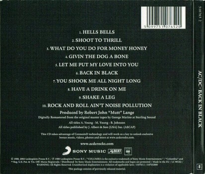 Muzyczne CD AC/DC - Back In Black (Remastered) (Digipak CD) - 23