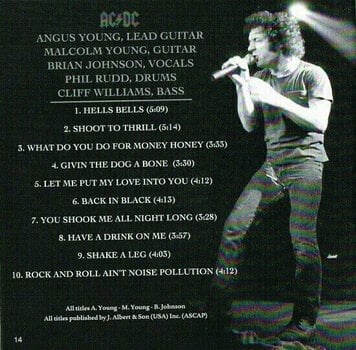 CD диск AC/DC - Back In Black (Remastered) (Digipak CD) - 20