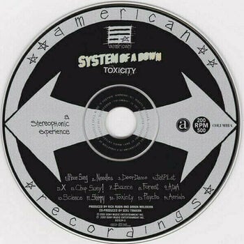CD диск System of a Down - Toxicity (CD) - 3