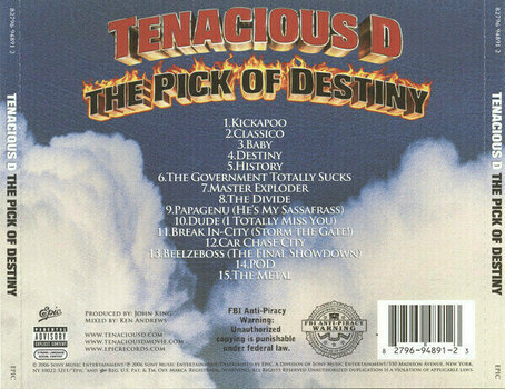 Music CD Tenacious D - Pick of Destiny (1 CD) - 12