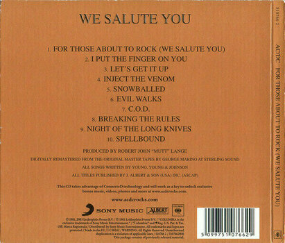 CD de música AC/DC - For Those About To Rock (Remastered) (Digipak CD) - 29