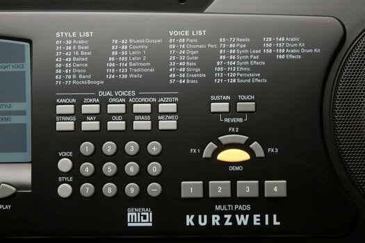 Keyboard s dynamikou Kurzweil KP120A (Zánovné) - 9