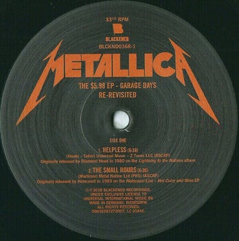 LP Metallica - The $5.98 E.P. - Garage Days Re-Revisited (LP) - 2