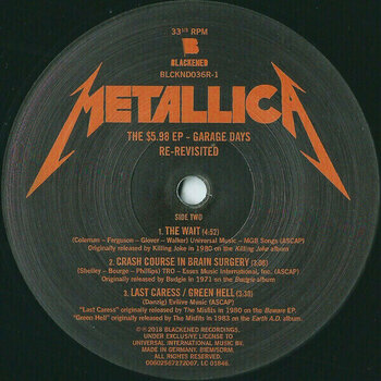Vinyl Record Metallica - The $5.98 E.P. - Garage Days Re-Revisited (LP) - 3