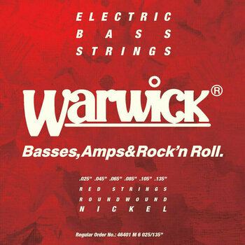 Bassguitar strings Warwick RED Bass 6 M .025-.135 - 2