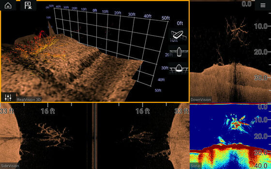 Ploter map Raymarine Axiom Pro 9'' Chirp RealVision 3D - 6