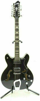 Semi-Acoustic Guitar Hagstrom Viking Deluxe 12 Gloss Black Semi-Acoustic Guitar - 2