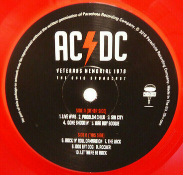 LP ploča AC/DC - Veterans Memorial 1978 (Red Vinyl) (Limited Edition) (LP) - 5