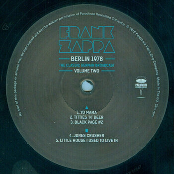 Disque vinyle Frank Zappa - Berlin 1978 Vol. 2 (2 LP) - 3