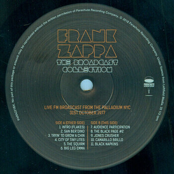Vinylskiva Frank Zappa - The Broadcast Collection (3 LP) - 4