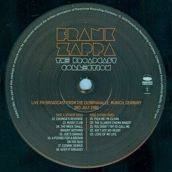 Vinylskiva Frank Zappa - The Broadcast Collection (3 LP) - 6