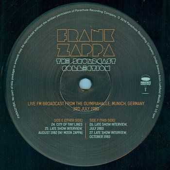 Disco de vinil Frank Zappa - The Broadcast Collection (3 LP) - 8