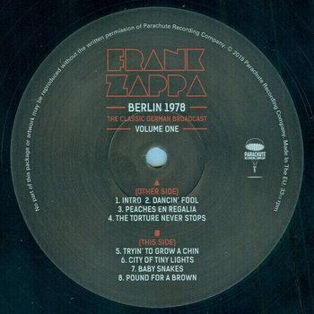 Disco de vinil Frank Zappa - Berlin 1978 Vol. 1 (2 LP) - 3