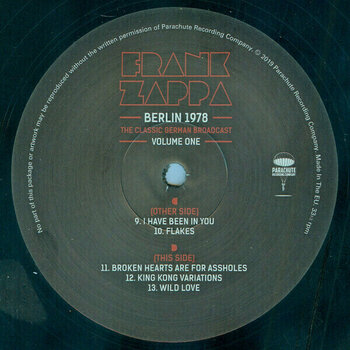 Vinyl Record Frank Zappa - Berlin 1978 Vol. 1 (2 LP) - 5