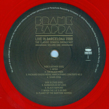 Vinyl Record Frank Zappa - Live In Barcelona 1988 Vol.1 (2 LP) - 3