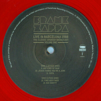 Vinylskiva Frank Zappa - Live In Barcelona 1988 Vol.1 (2 LP) - 5